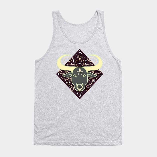 Taurus Bull (Grey) Tank Top by VenusAndMoon